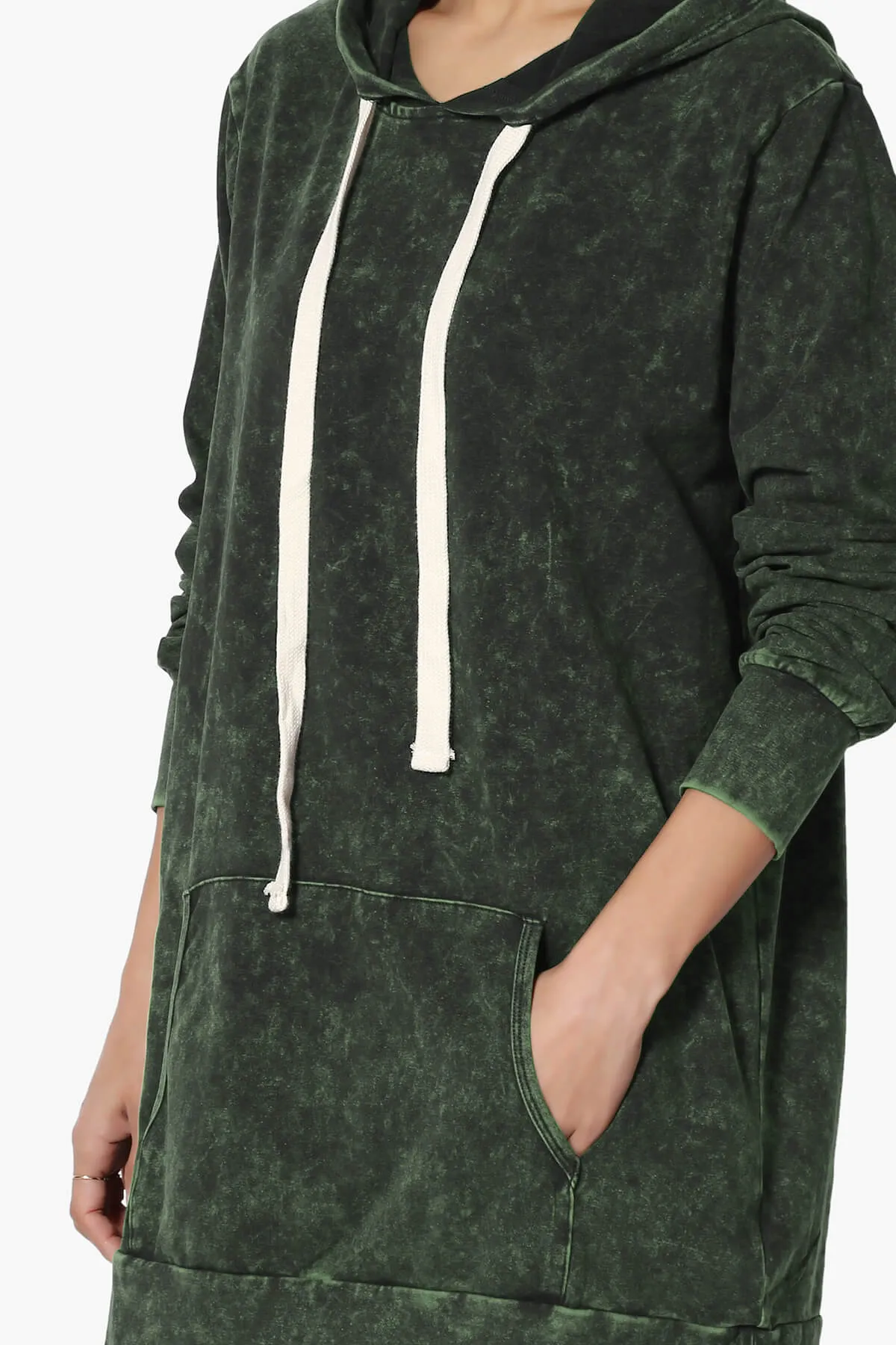 Trophy Acid Wash Hoodie Tunic PLUS