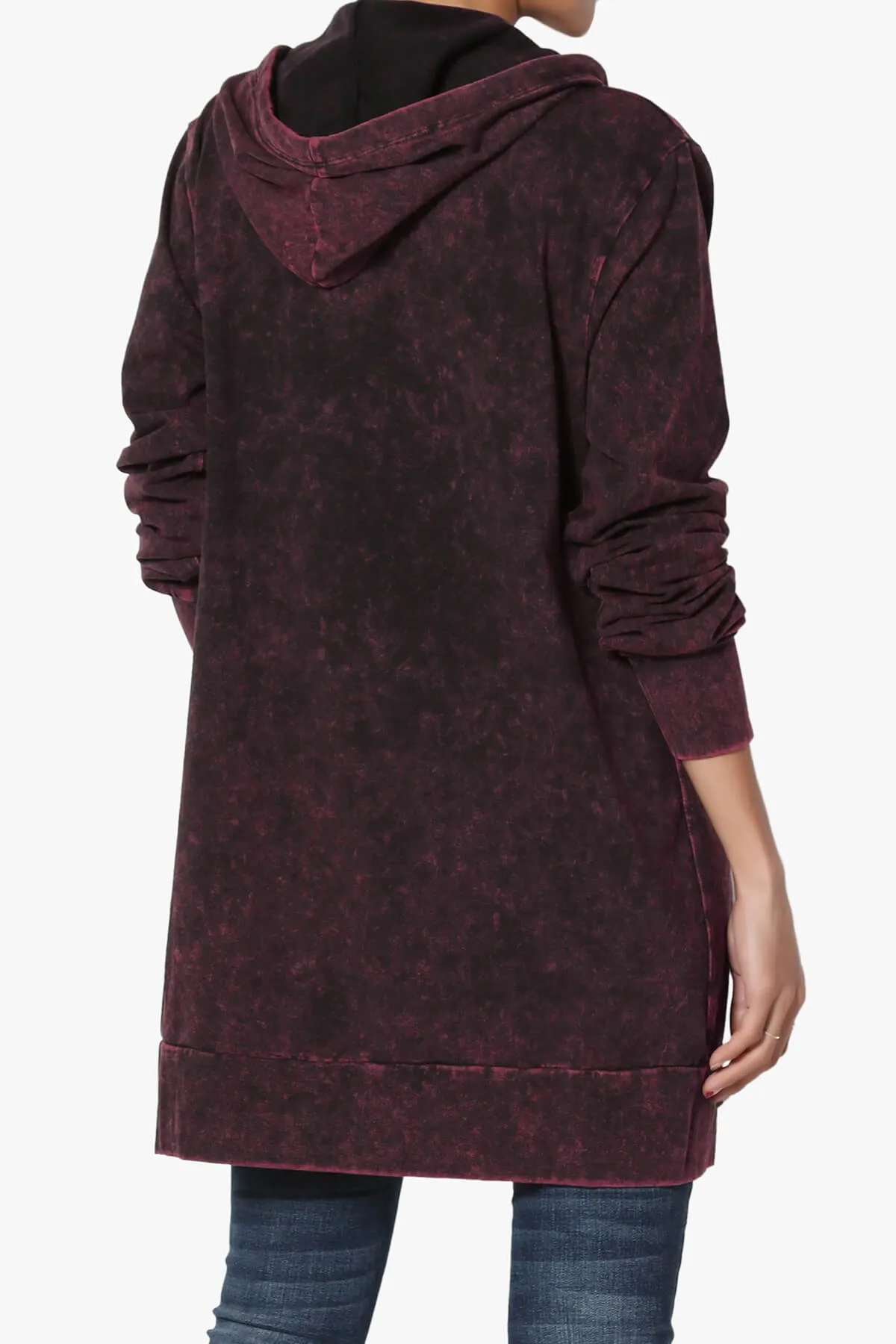 Trophy Acid Wash Hoodie Tunic PLUS