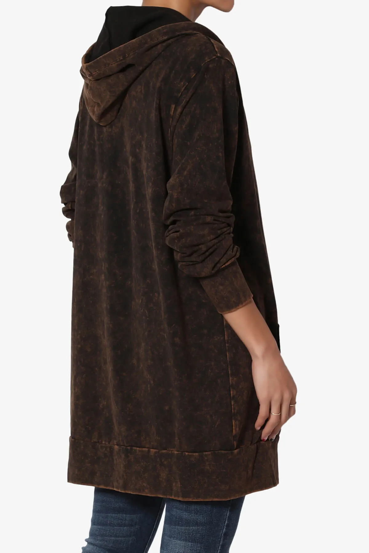 Trophy Acid Wash Hoodie Tunic PLUS