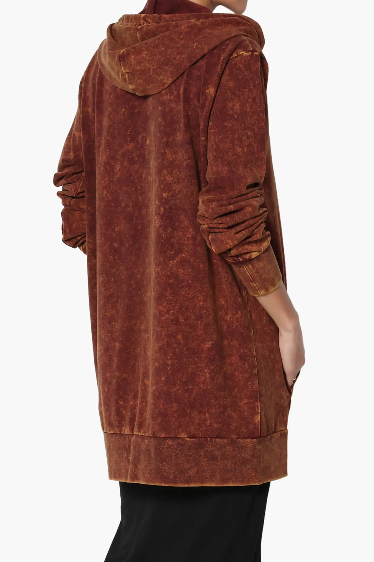 Trophy Acid Wash Hoodie Tunic PLUS