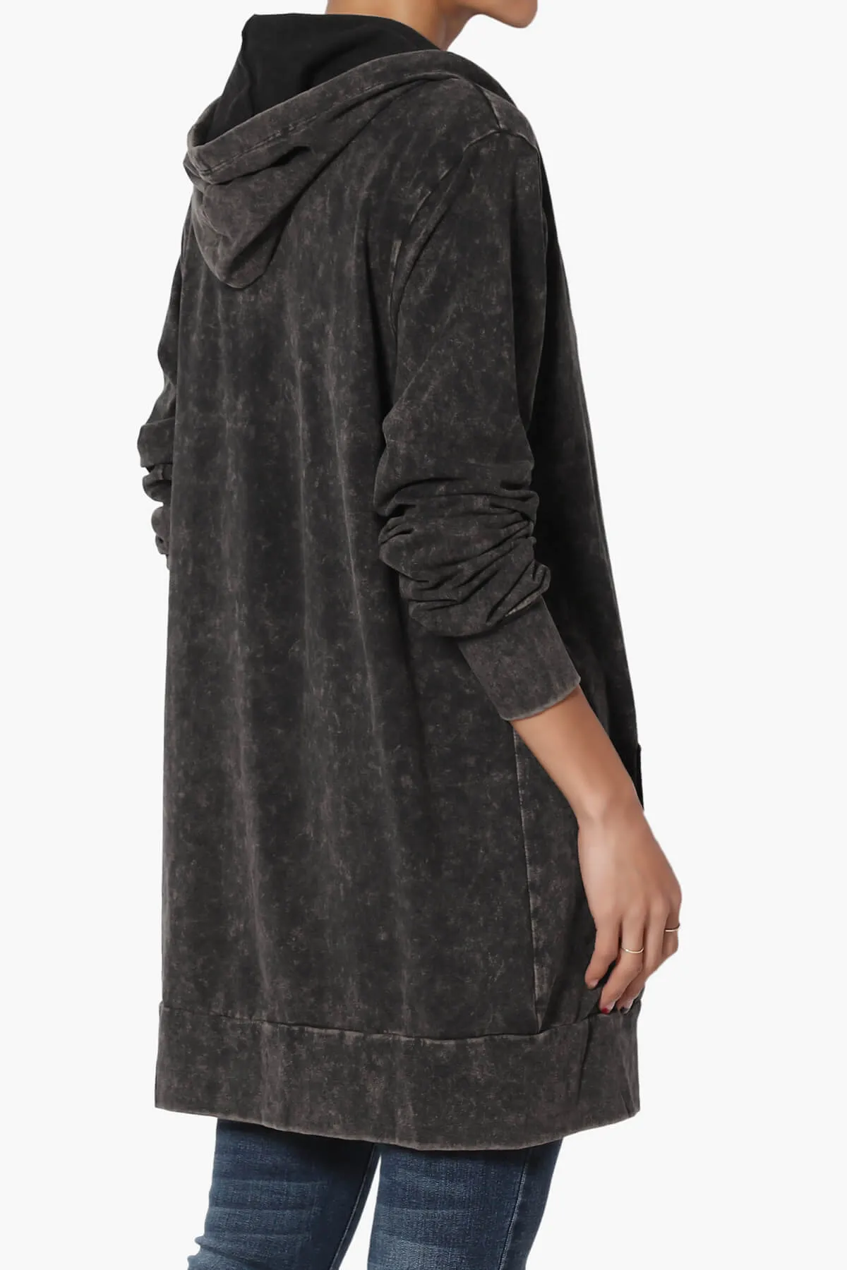 Trophy Acid Wash Hoodie Tunic PLUS
