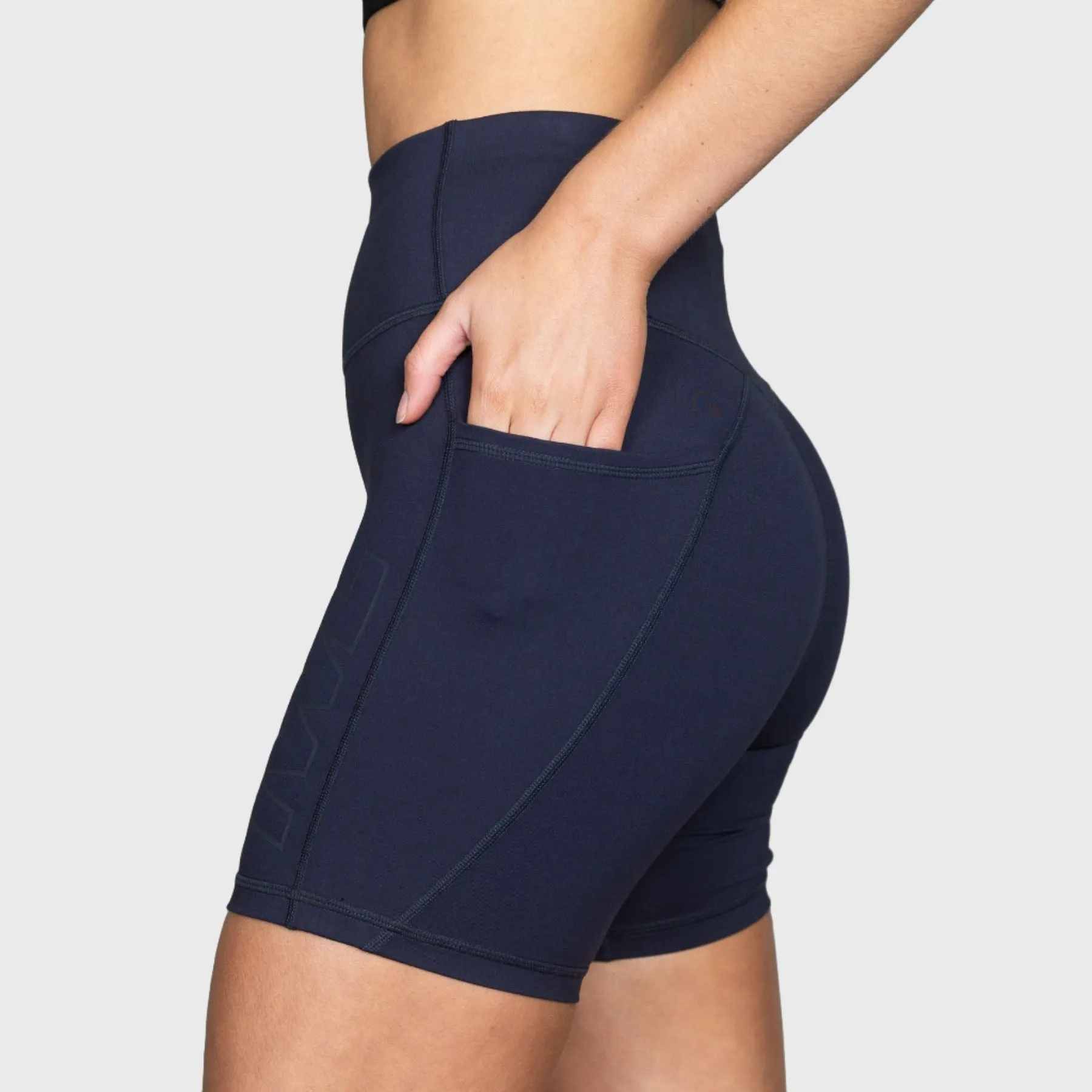 TWL - WOMEN'S ENERGY SHORTS MID LENGTH - ATHLETE - MIDNIGHT NAVY