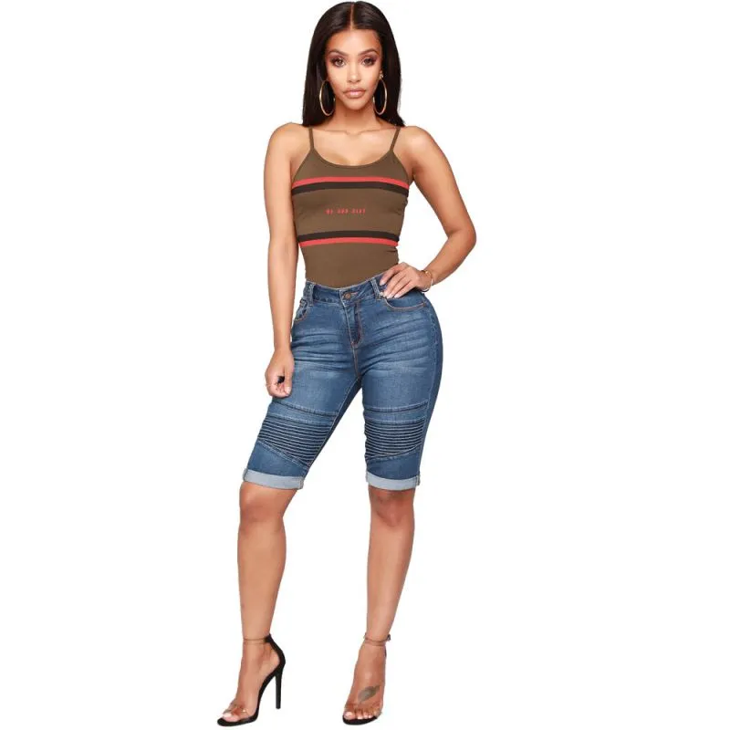 UrbanFlex High-Rise Stretch Biker Jean Shorts