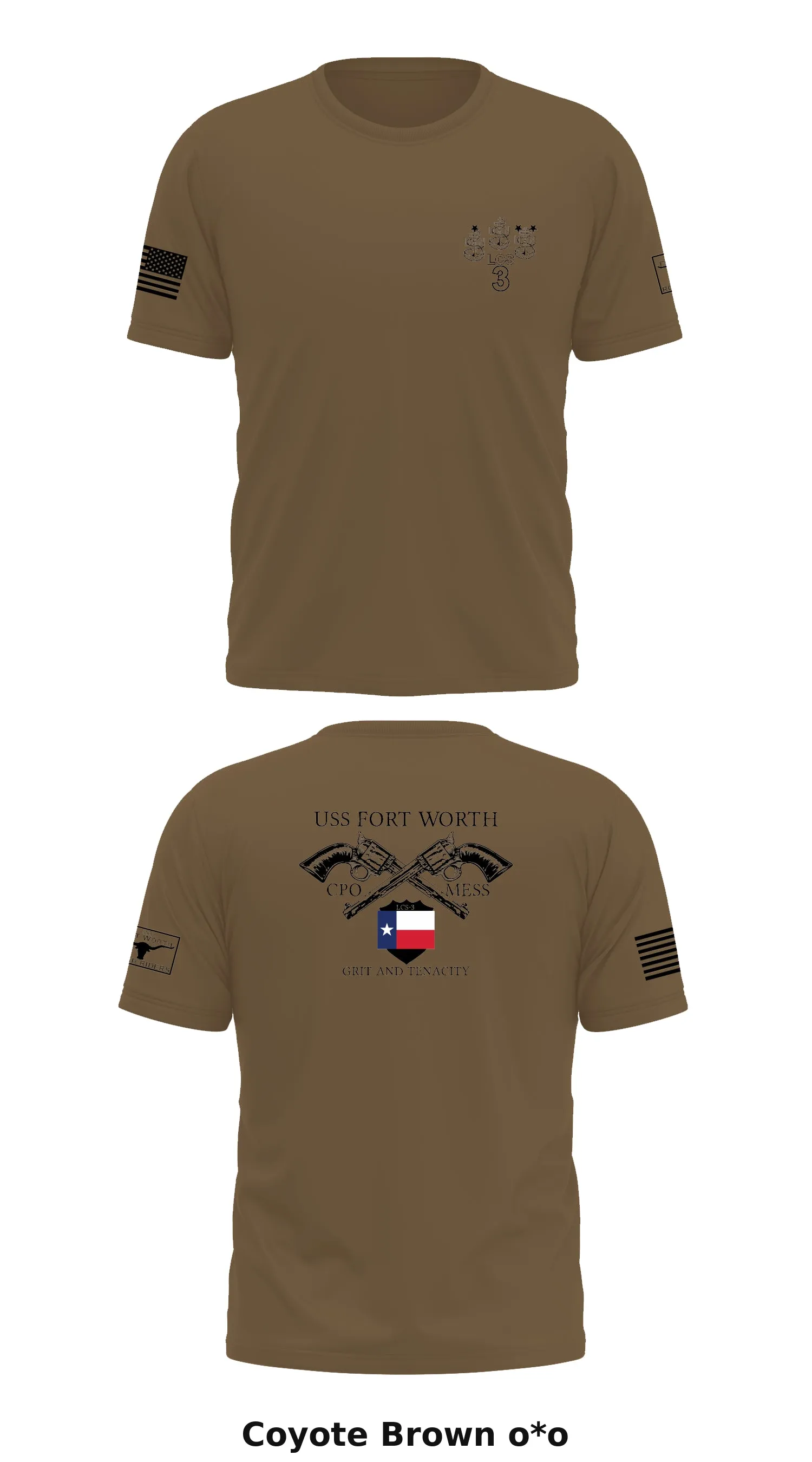 Uss Fort Worth CPO Mess  Store 1 Core Men's SS Performance Tee - o*o