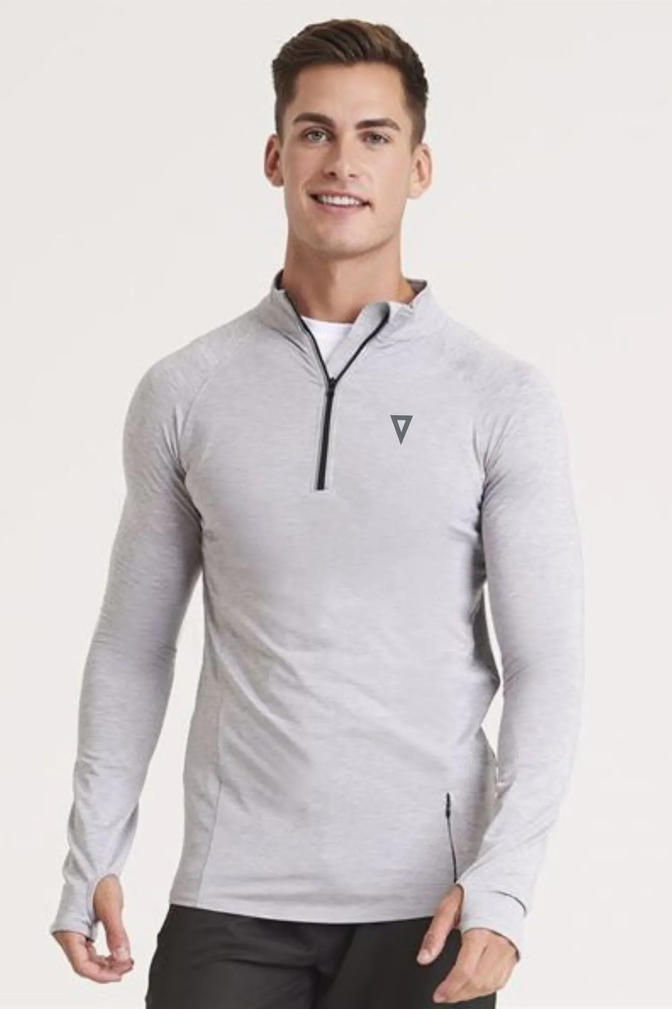 Validate Cool Flex Half Zip Top Dove Grey