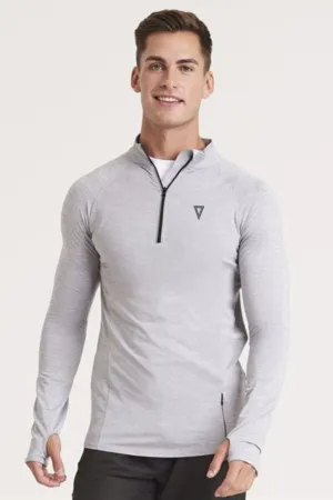 Validate Cool Flex Half Zip Top Dove Grey