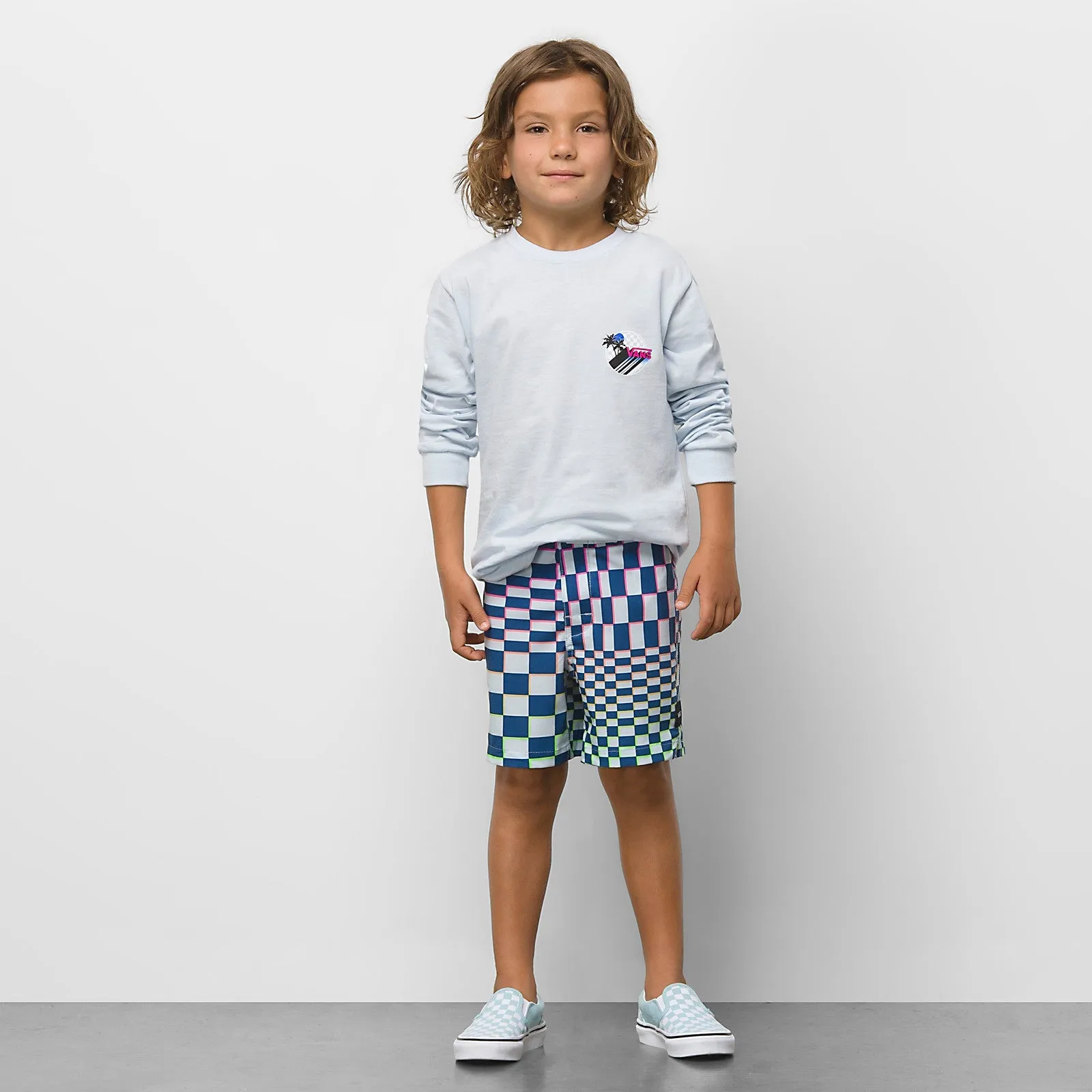 Vans Little Boys Skewed Checkerboard Boardshorts