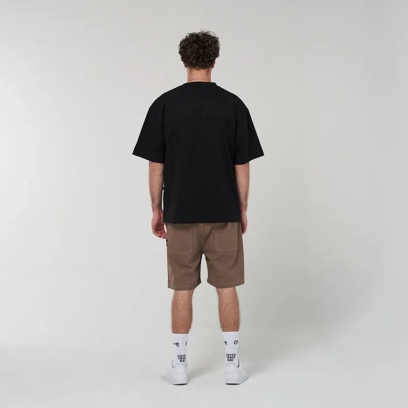 Varsity Box Fit Tee Black