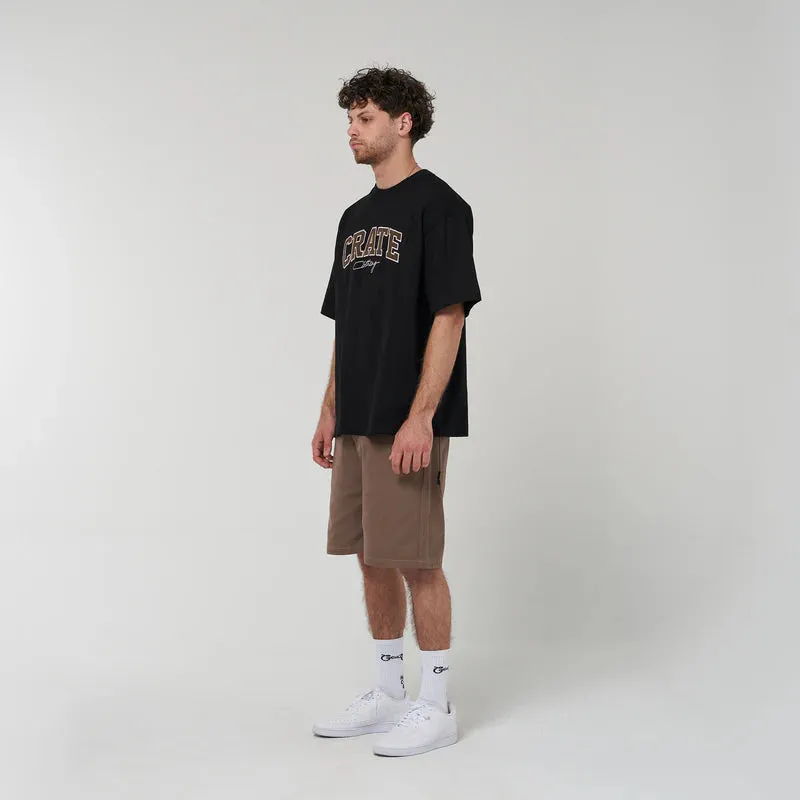 Varsity Box Fit Tee Black