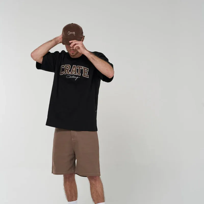 Varsity Box Fit Tee Black