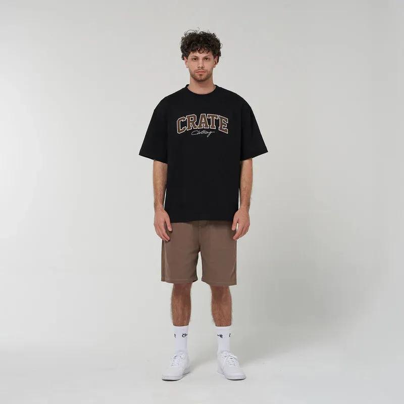 Varsity Box Fit Tee Black