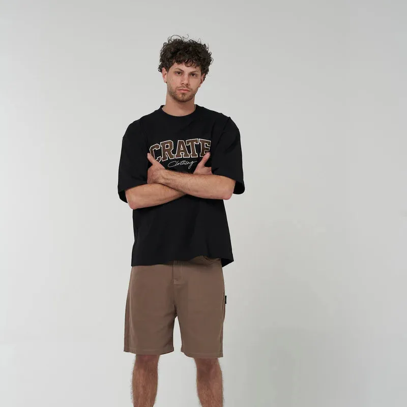 Varsity Box Fit Tee Black