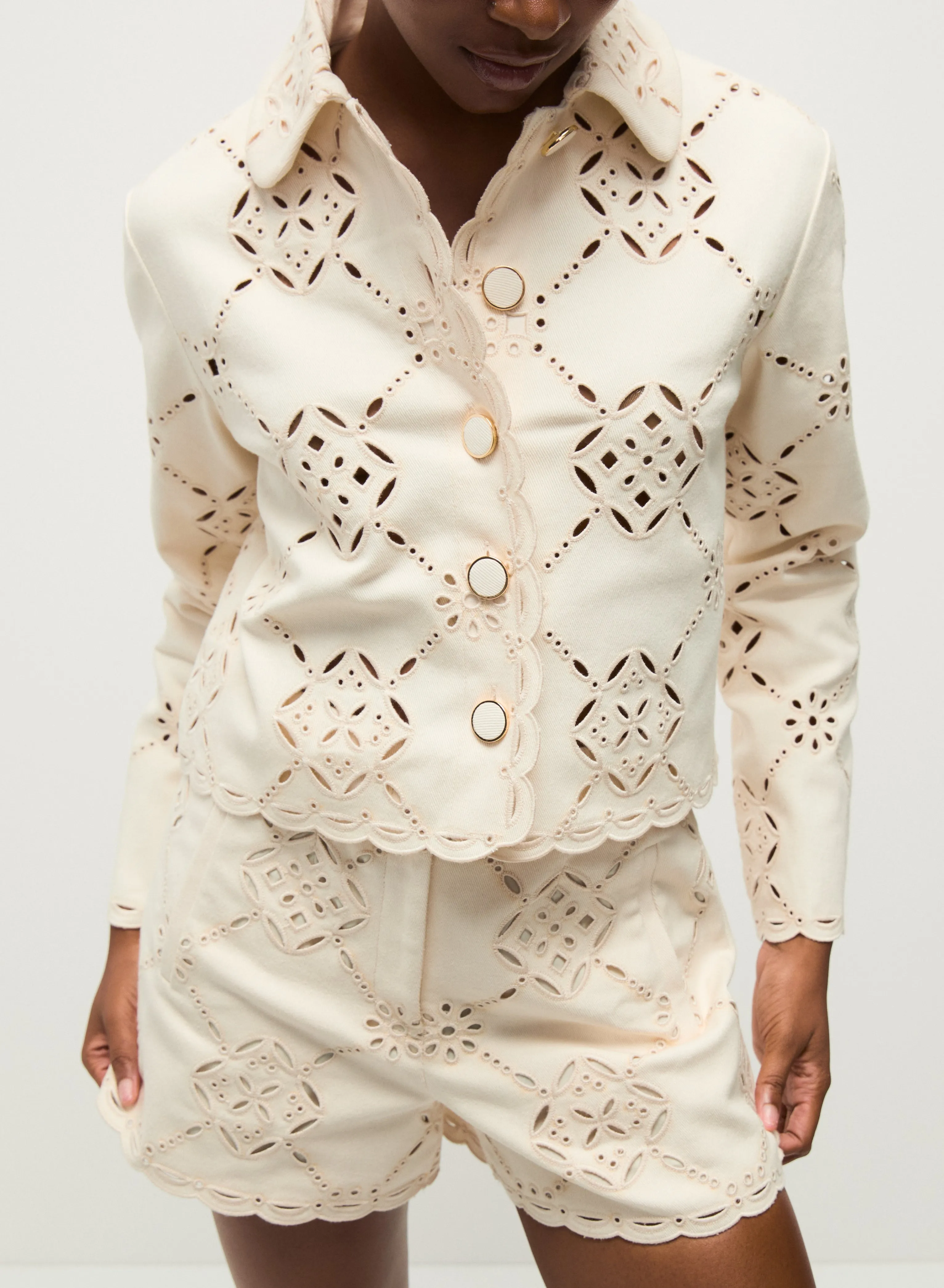 VERONICA BEARD JAZMIN EYELET SHORT