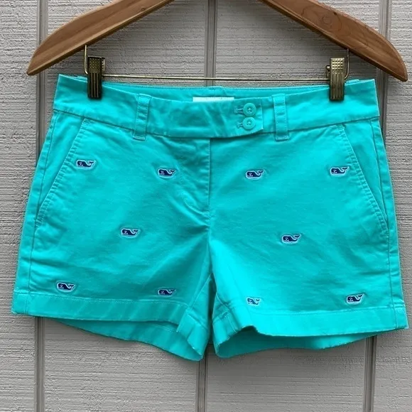 VINEYARD Vines Whale Embroidered Washed Dayboat Shorts