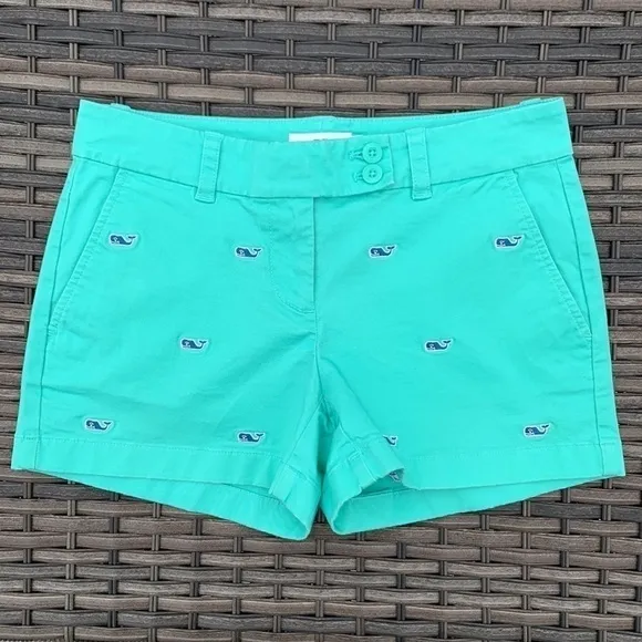VINEYARD Vines Whale Embroidered Washed Dayboat Shorts