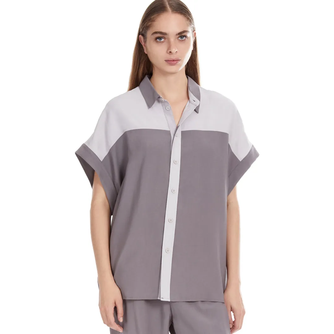 WALKER TOP CHARCOAL GRAY & SILVER MINK