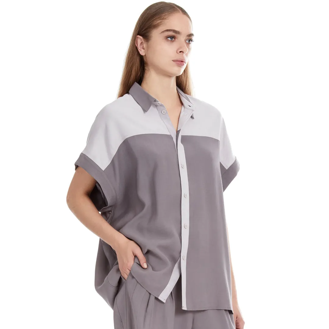 WALKER TOP CHARCOAL GRAY & SILVER MINK