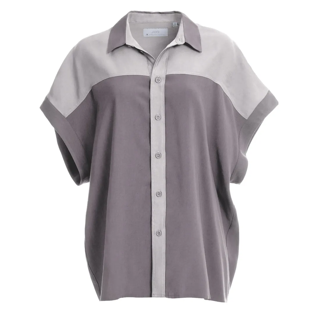 WALKER TOP CHARCOAL GRAY & SILVER MINK