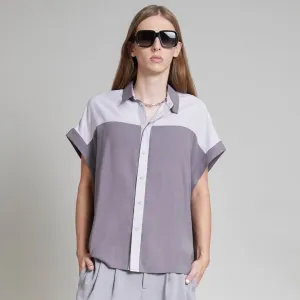 WALKER TOP CHARCOAL GRAY & SILVER MINK