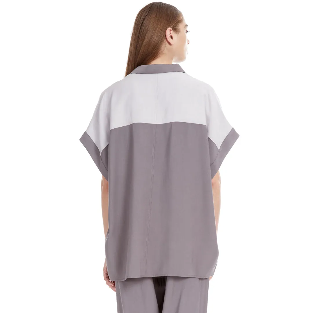 WALKER TOP CHARCOAL GRAY & SILVER MINK