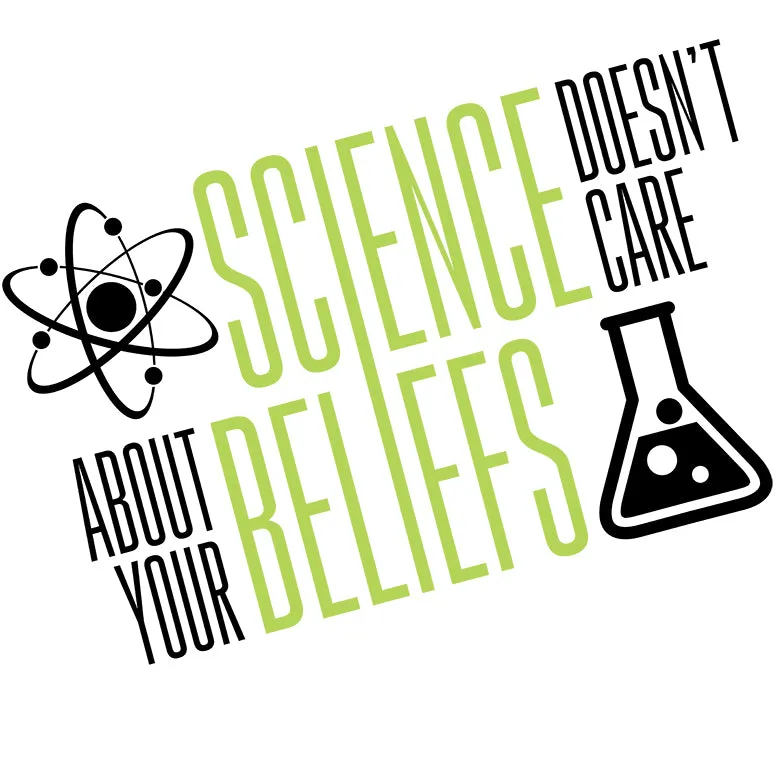 Weird Science Science Doesn't Care Official Men's T-shirt (White)
