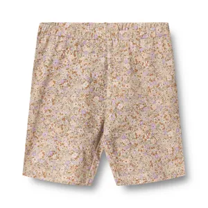 [Wheat] Bike Shorts Anne - Lilac Flower Meadow
