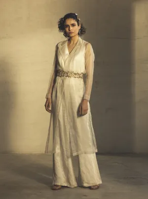 White Jumpsuit With Trench & Belt
