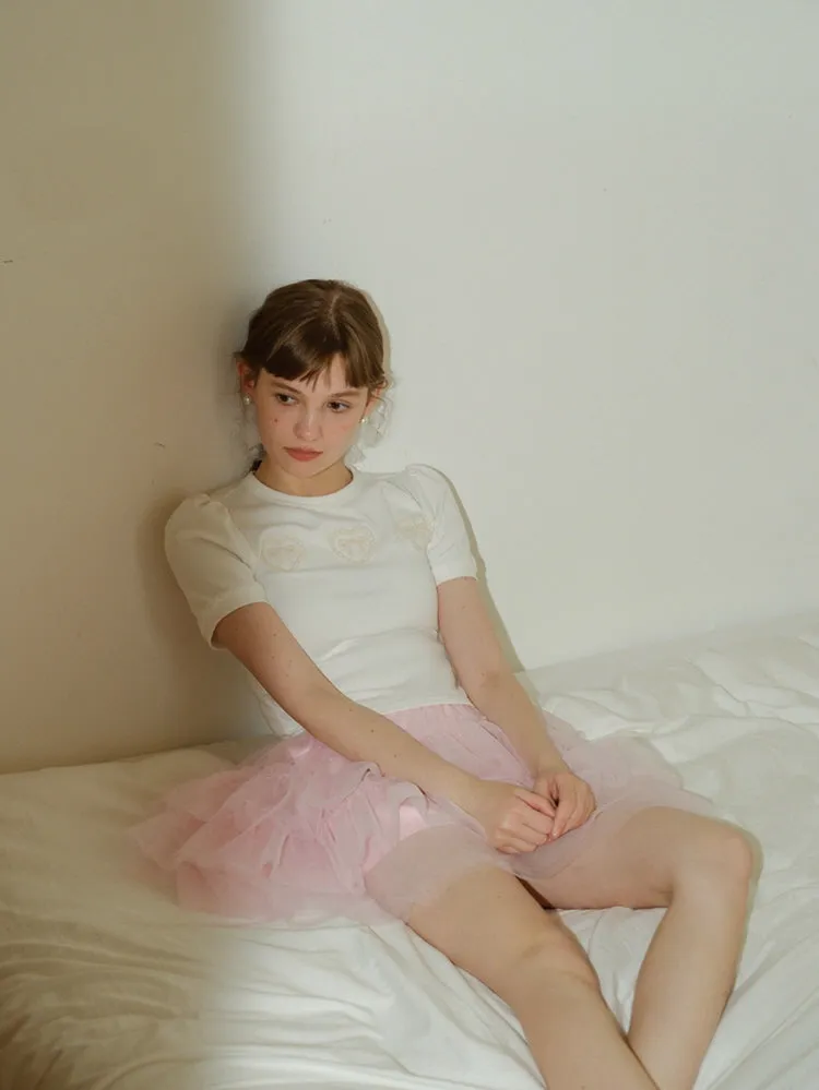 White Sweet Bubble Short Sleeve