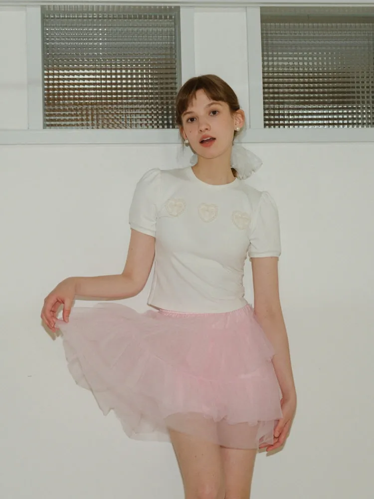 White Sweet Bubble Short Sleeve