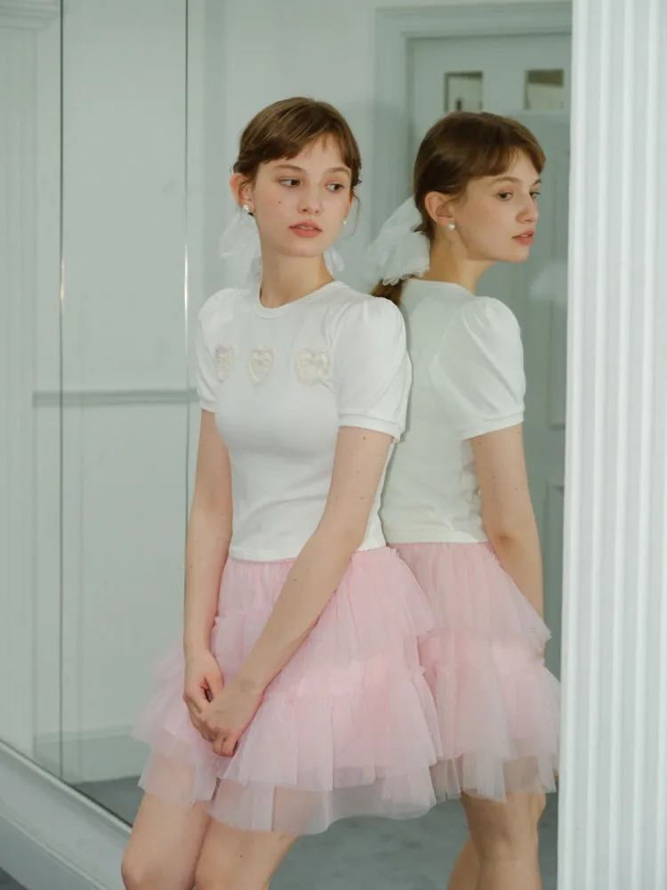 White Sweet Bubble Short Sleeve