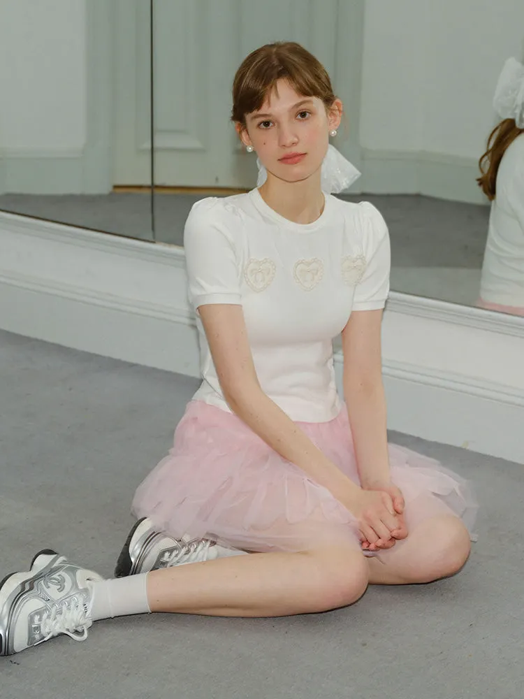 White Sweet Bubble Short Sleeve