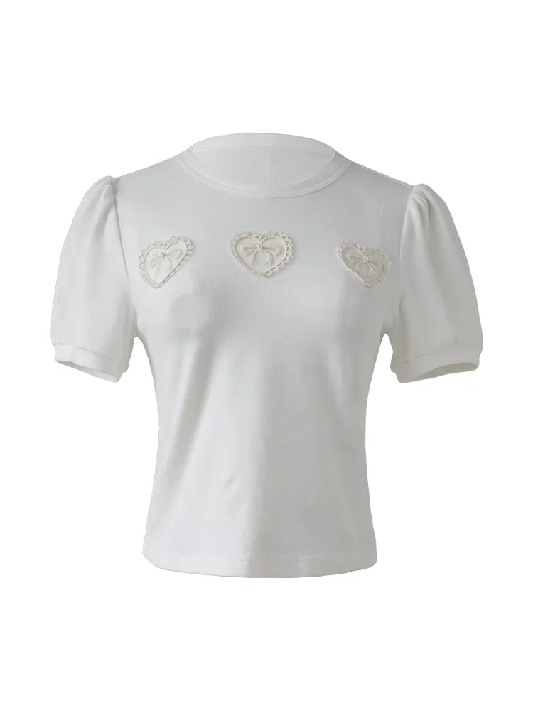 White Sweet Bubble Short Sleeve