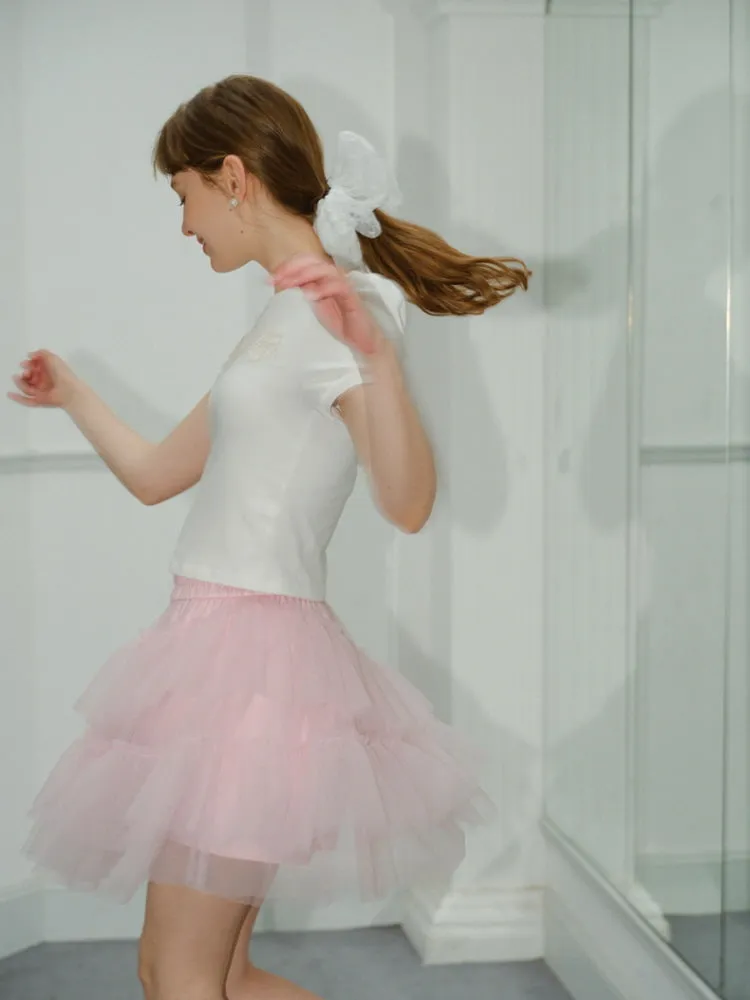 White Sweet Bubble Short Sleeve