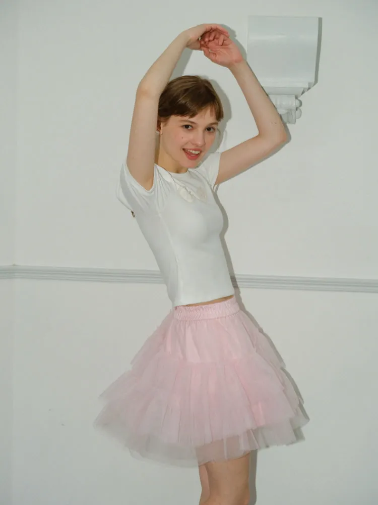 White Sweet Bubble Short Sleeve
