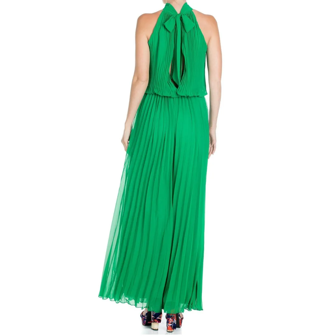 Wild Orchid Pleat Jumpsuit - Emerald