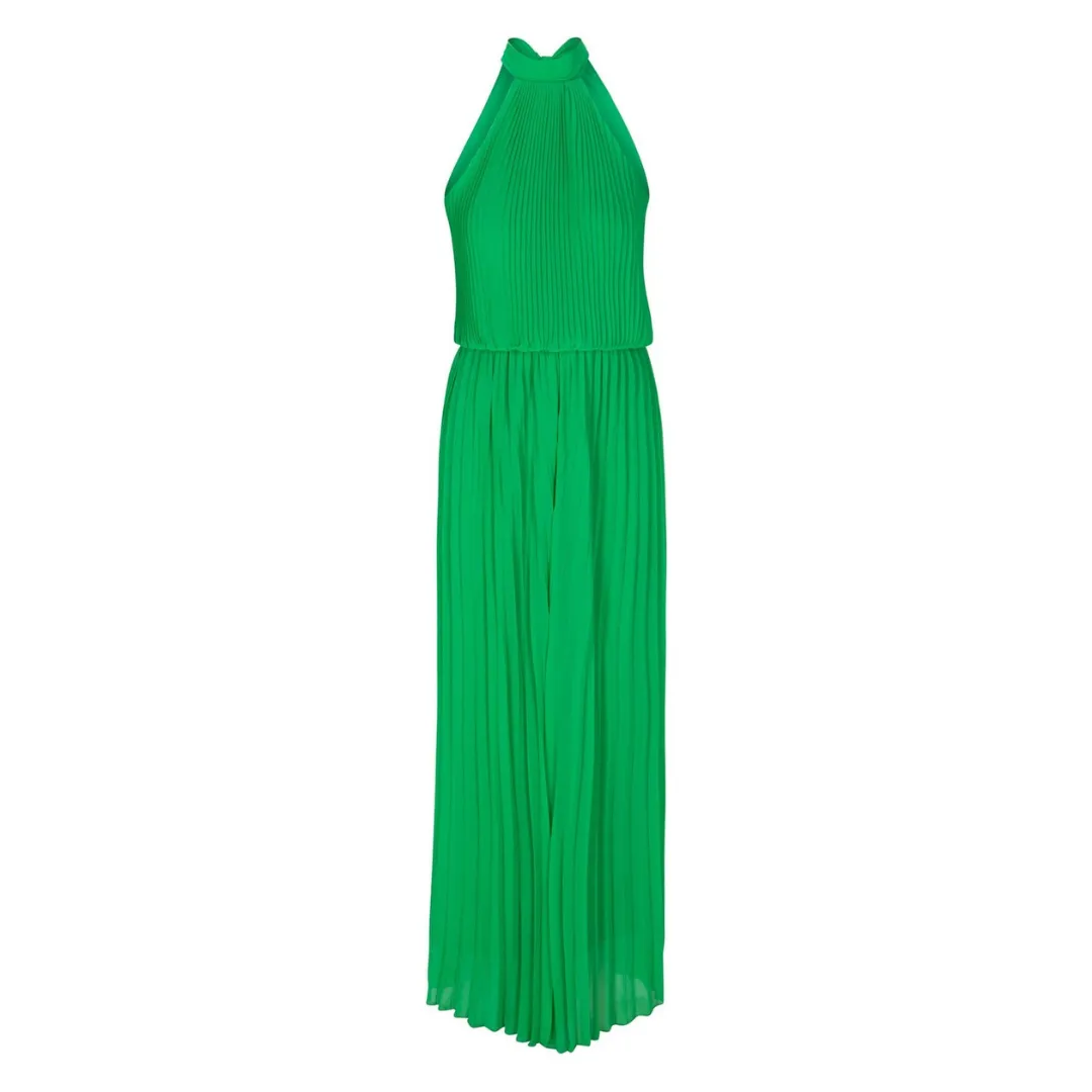 Wild Orchid Pleat Jumpsuit - Emerald