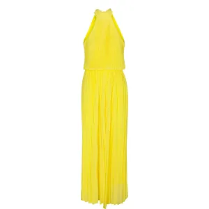 Wild Orchid Pleat Jumpsuit - Yellow