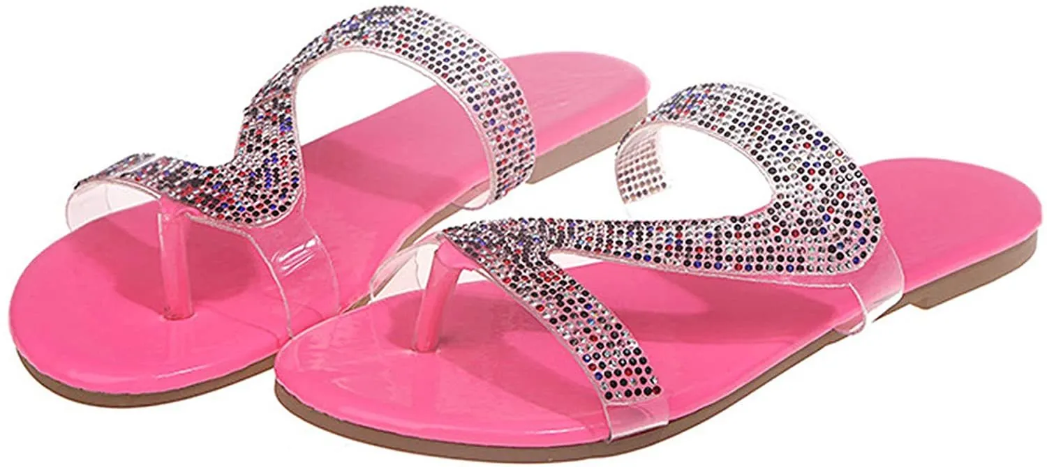 Winsummer Women's Sandals,2021 Comfy Platform Casual Sandal Shoes Summer Beach Travel Shoes Slipper Flip Flops