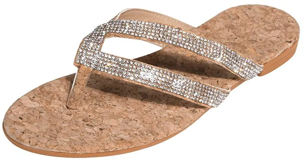 Winsummer Women's Sandals,2021 Comfy Platform Casual Sandal Shoes Summer Beach Travel Shoes Slipper Flip Flops