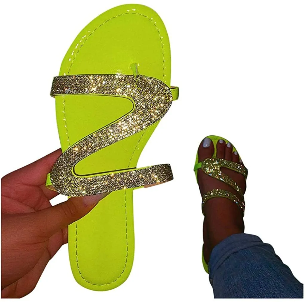 Winsummer Women's Sandals,2021 Comfy Platform Casual Sandal Shoes Summer Beach Travel Shoes Slipper Flip Flops