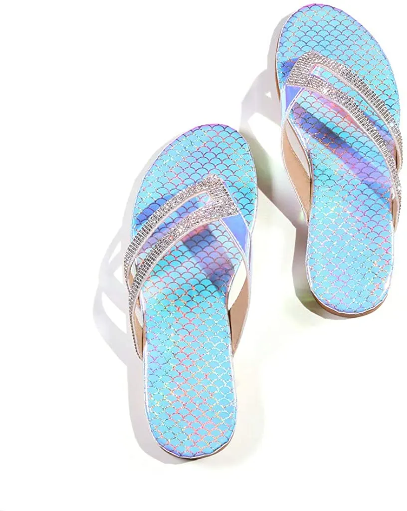 Winsummer Women's Sandals,2021 Comfy Platform Casual Sandal Shoes Summer Beach Travel Shoes Slipper Flip Flops