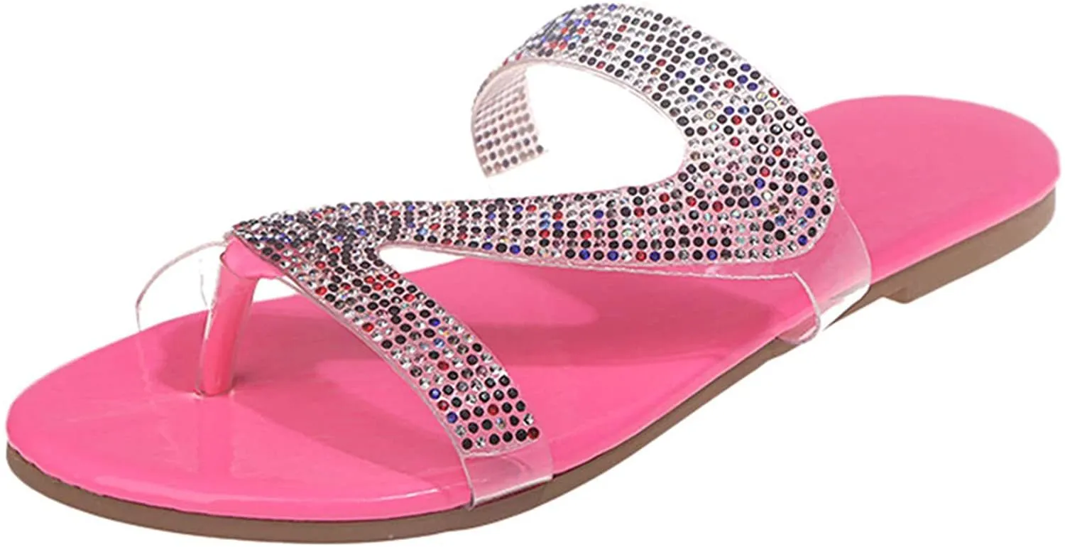 Winsummer Women's Sandals,2021 Comfy Platform Casual Sandal Shoes Summer Beach Travel Shoes Slipper Flip Flops