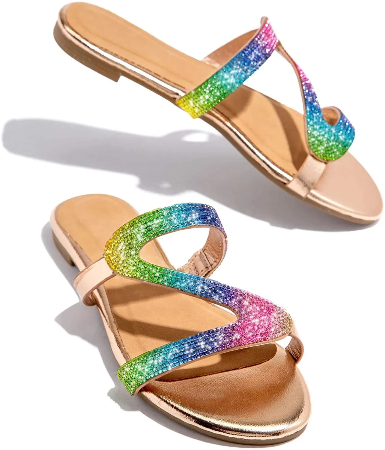 Winsummer Women's Sandals,2021 Comfy Platform Casual Sandal Shoes Summer Beach Travel Shoes Slipper Flip Flops