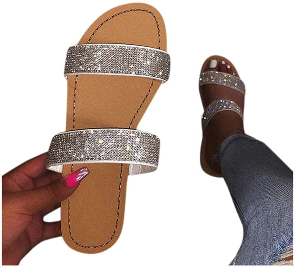 Winsummer Women's Sandals,2021 Comfy Platform Casual Sandal Shoes Summer Beach Travel Shoes Slipper Flip Flops