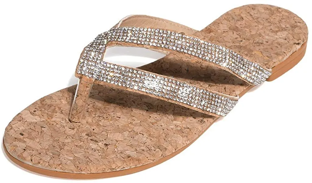 Winsummer Women's Sandals,2021 Comfy Platform Casual Sandal Shoes Summer Beach Travel Shoes Slipper Flip Flops