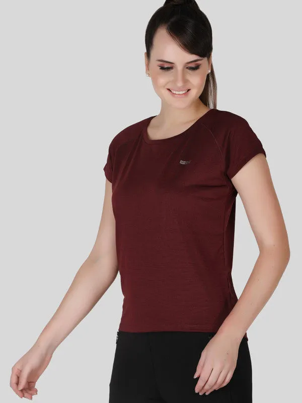 Women Maroon Solid Tops & T-Shirts - ALL YOURS-MR