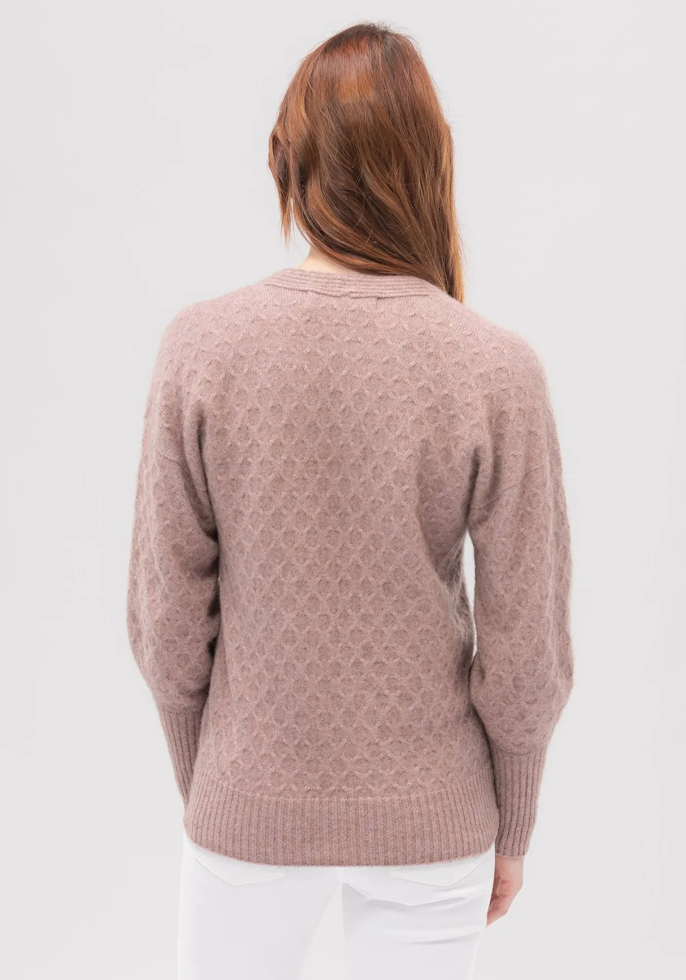 Womens Chloe Vee Sweater Rose Dust 100205