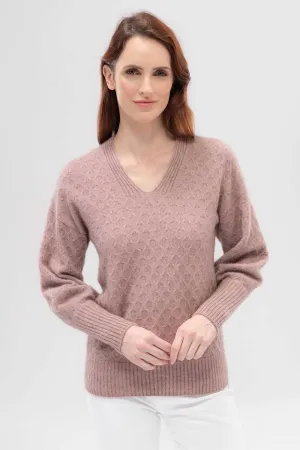 Womens Chloe Vee Sweater Rose Dust 100205