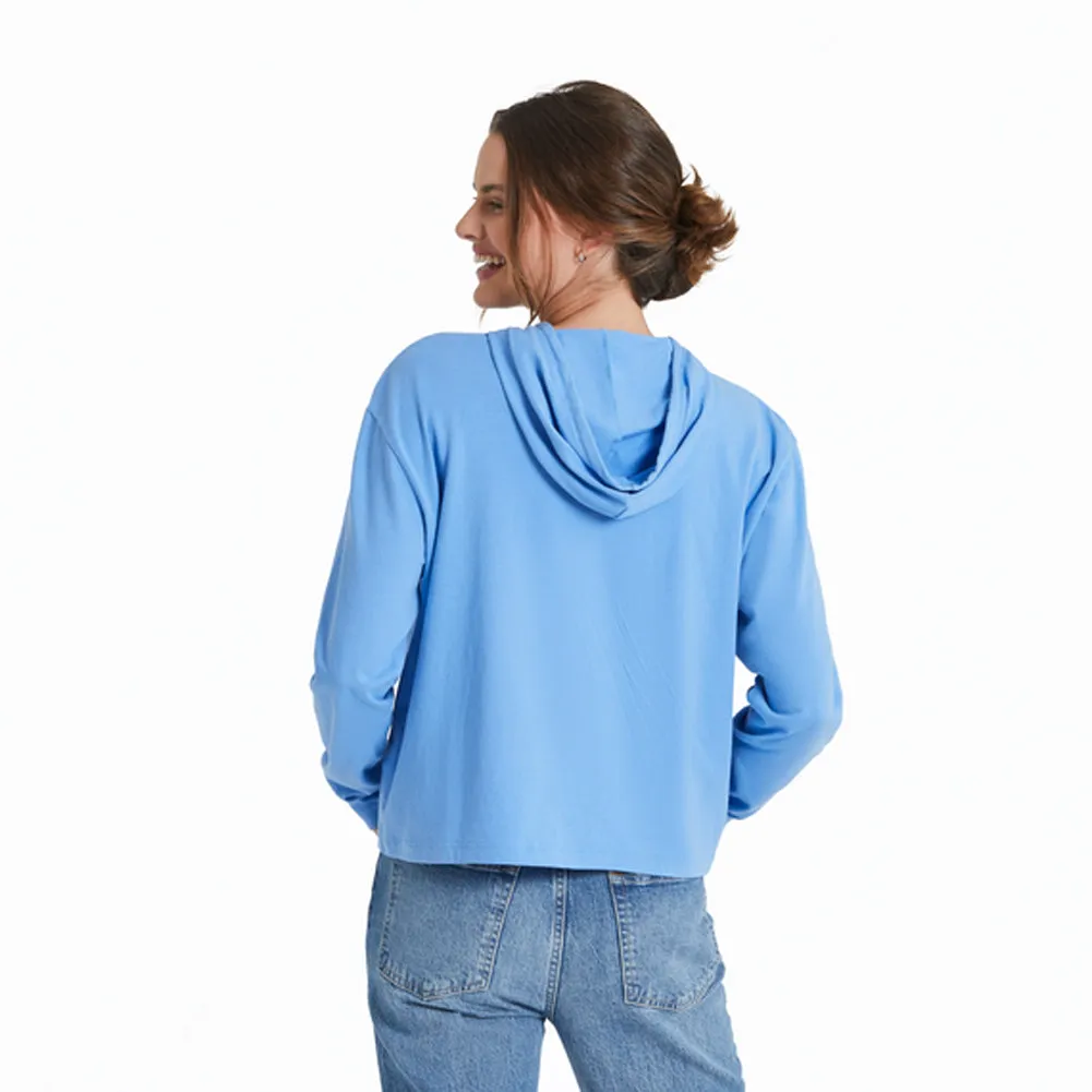 Women's Wavy Stripes Crusher Boxy Hoodie - 115200