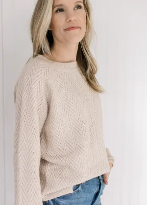 X Tan Textured Sweater